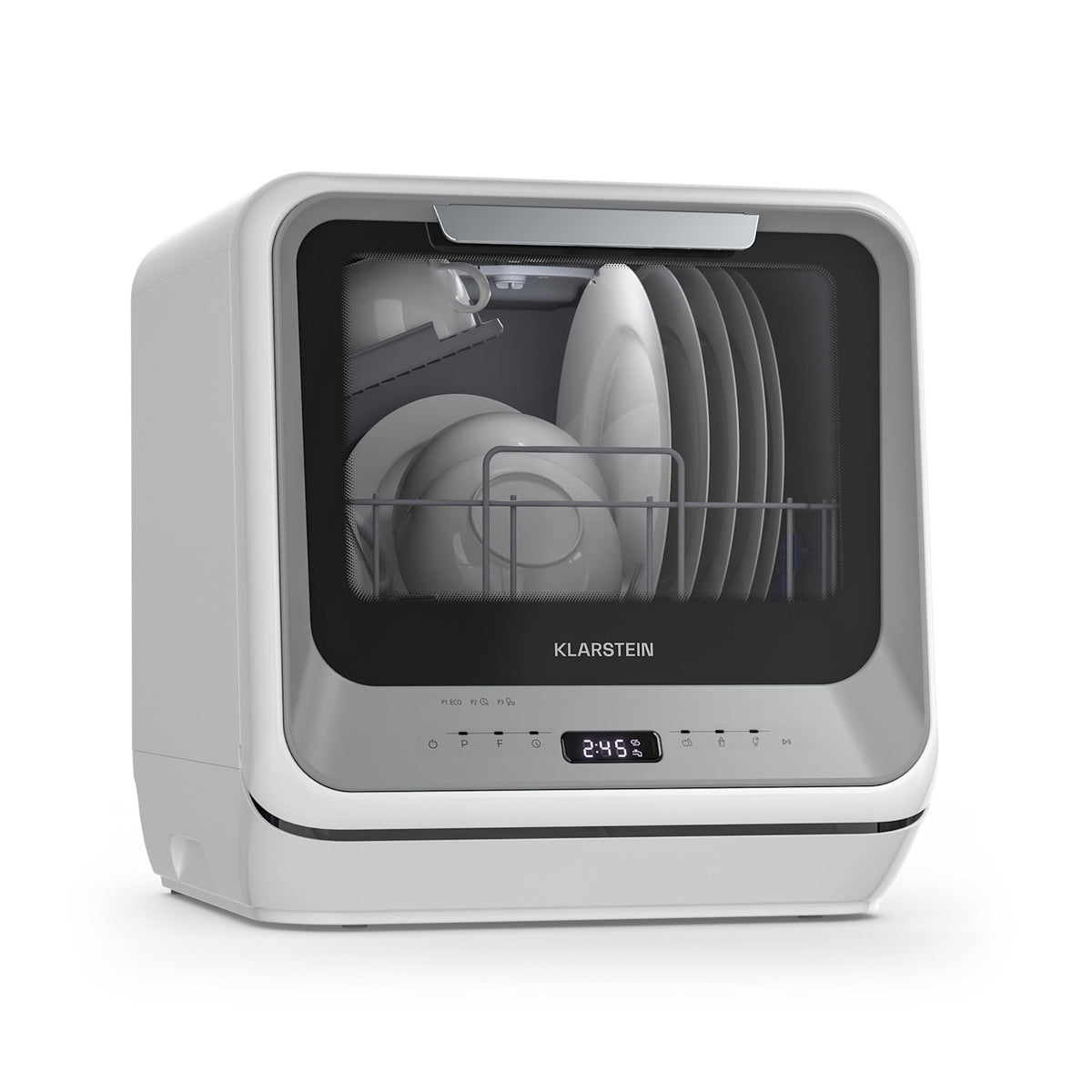 Klarstein Nanowash mini countertop dishwasher, front view
